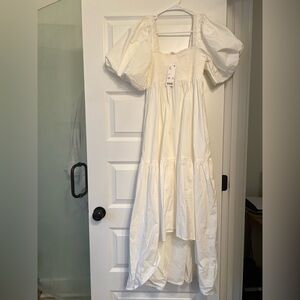 Urban outfitters Kimchi blue brand - white puff sleeve dress NWT size small